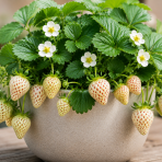 Jahoda ananásová - Pineberry (Fragaria × ananassa) ´SNOW WHITE´ - P9